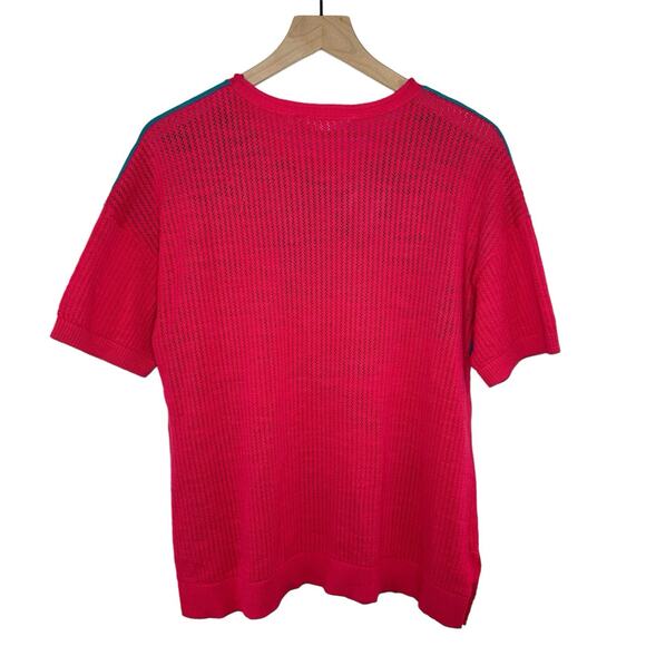 Soft Surroundings Women’s Biosphere Tee Sweater In Azalea Multi Size Medium EUC - Picture 4 of 6